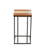 Voir la diapositive 2 : Paris Prix Table d'Appoint Carrée en Bois  Douglas  55cm Naturel & Blanc