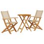 Voir la diapositive 2 : VIDAXL Ensemble de bistro 3 pcs beige resine tressee et bois massif