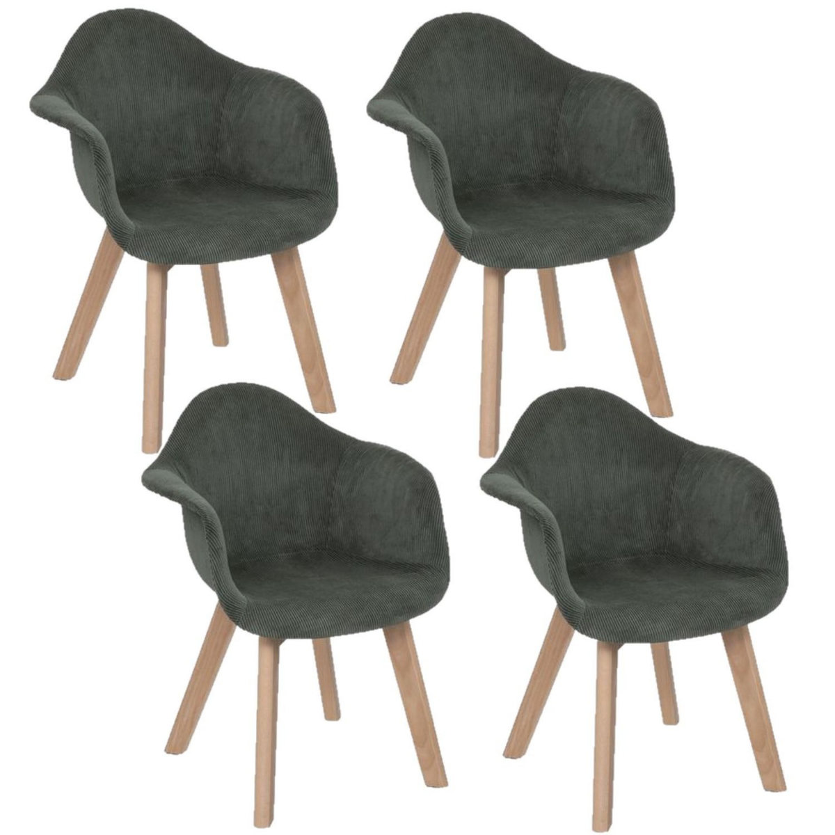 TOILINUX Lot de 4 Chaises pour enfant Lena avec Accoudoir