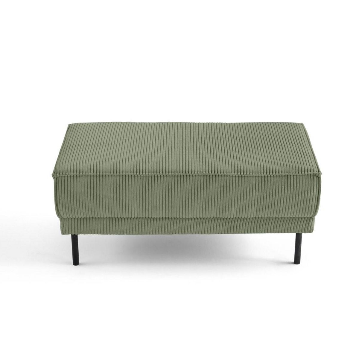 LISA DESIGN Charlie - pouf - pieds hauts - en velours côtelé