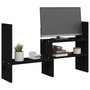 Voir la diapositive 4 : VIDAXL Support pour moniteur Noir (39 72)x17x43 cm Bois de pin solide