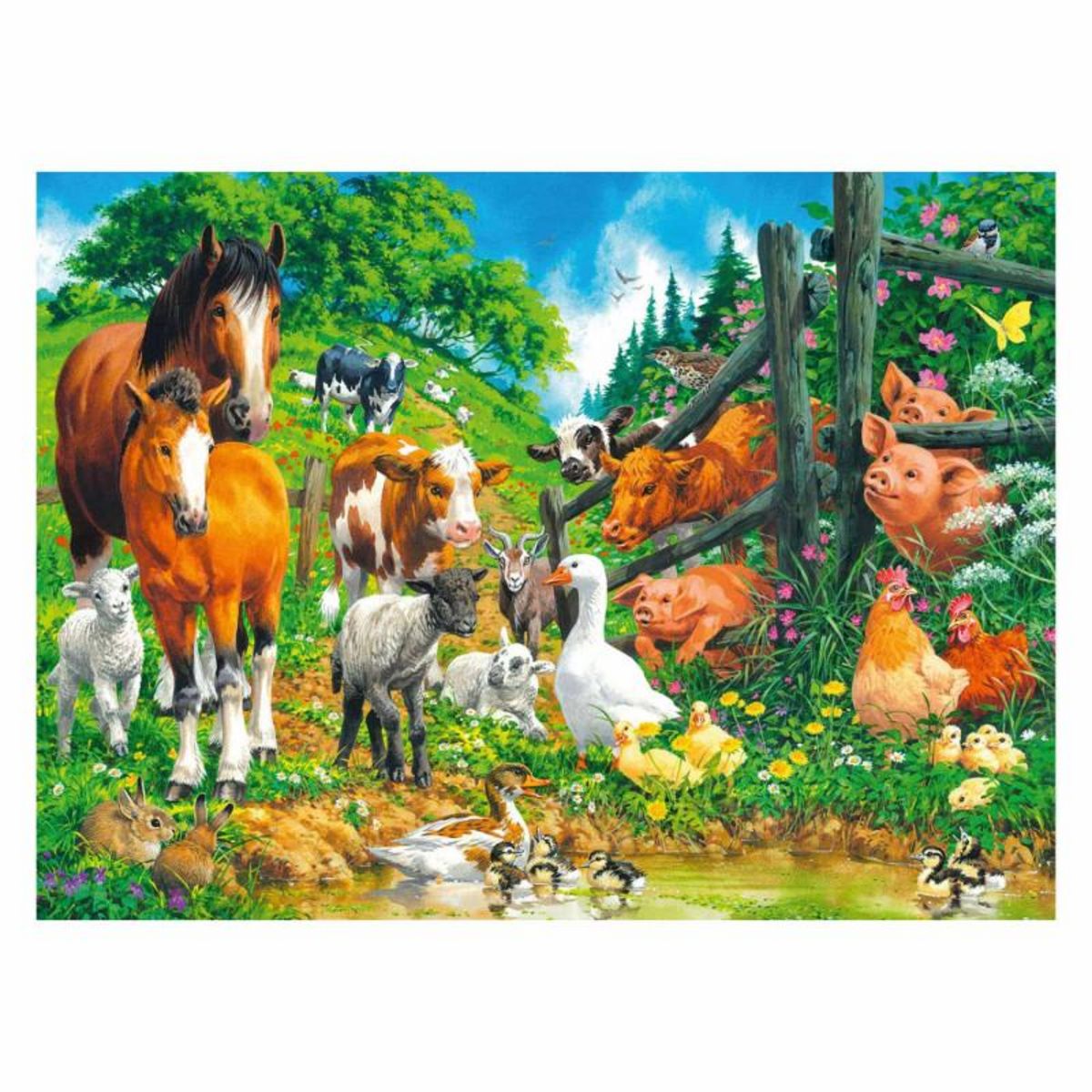 RAVENSBURGER Ravensburger Puzzle Animal Meeting, 100st. XXL 106899
