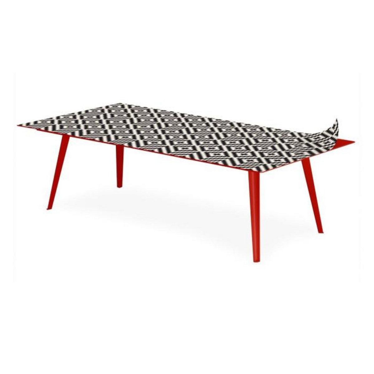 Paris Prix Table Basse 1 Cover  Contraste I  120cm Rouge