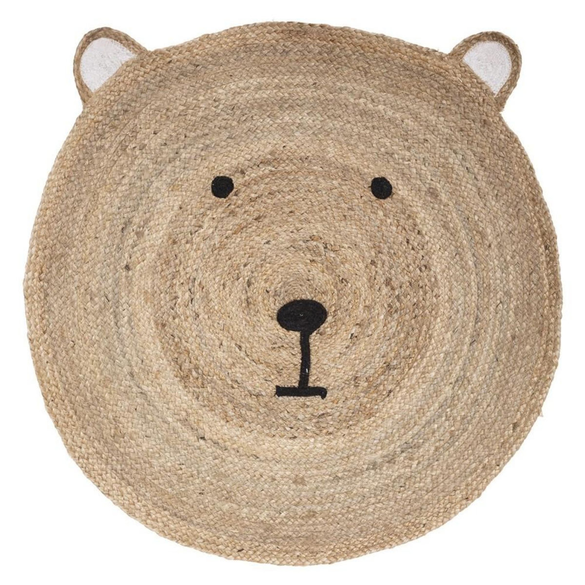 ATMOSPHERA Tapis rond jute ourson D100