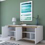 Voir la diapositive 5 : TOILINUX Buffet 4 portes en bois LUCAS - Blanc