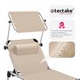 Voir la diapositive 5 : tectake Bain de soleil Transat Chaise longue Pliable