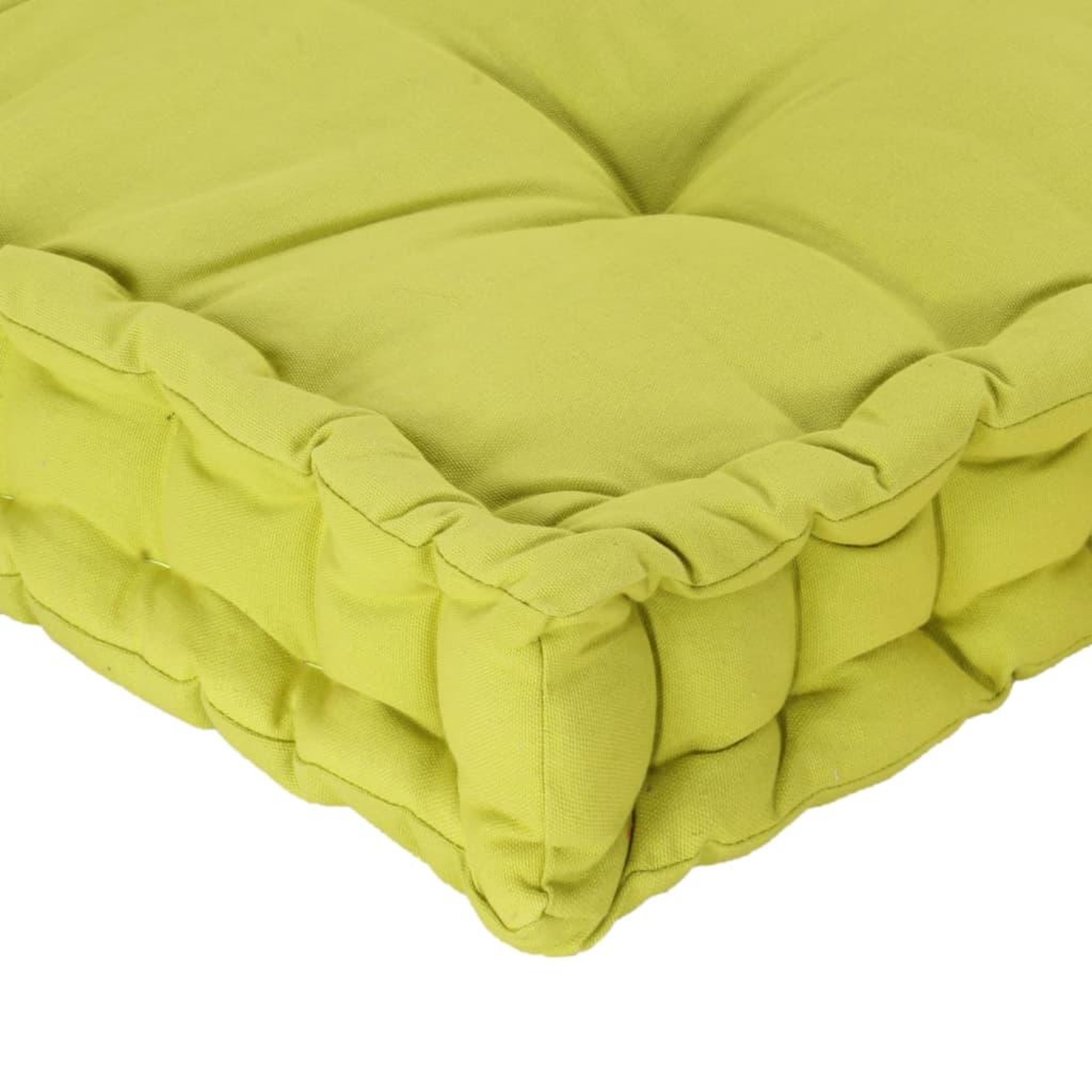Voir la diapositive 5 : VIDAXL Coussin de plancher de palette Coton 120x80x10 cm Vert