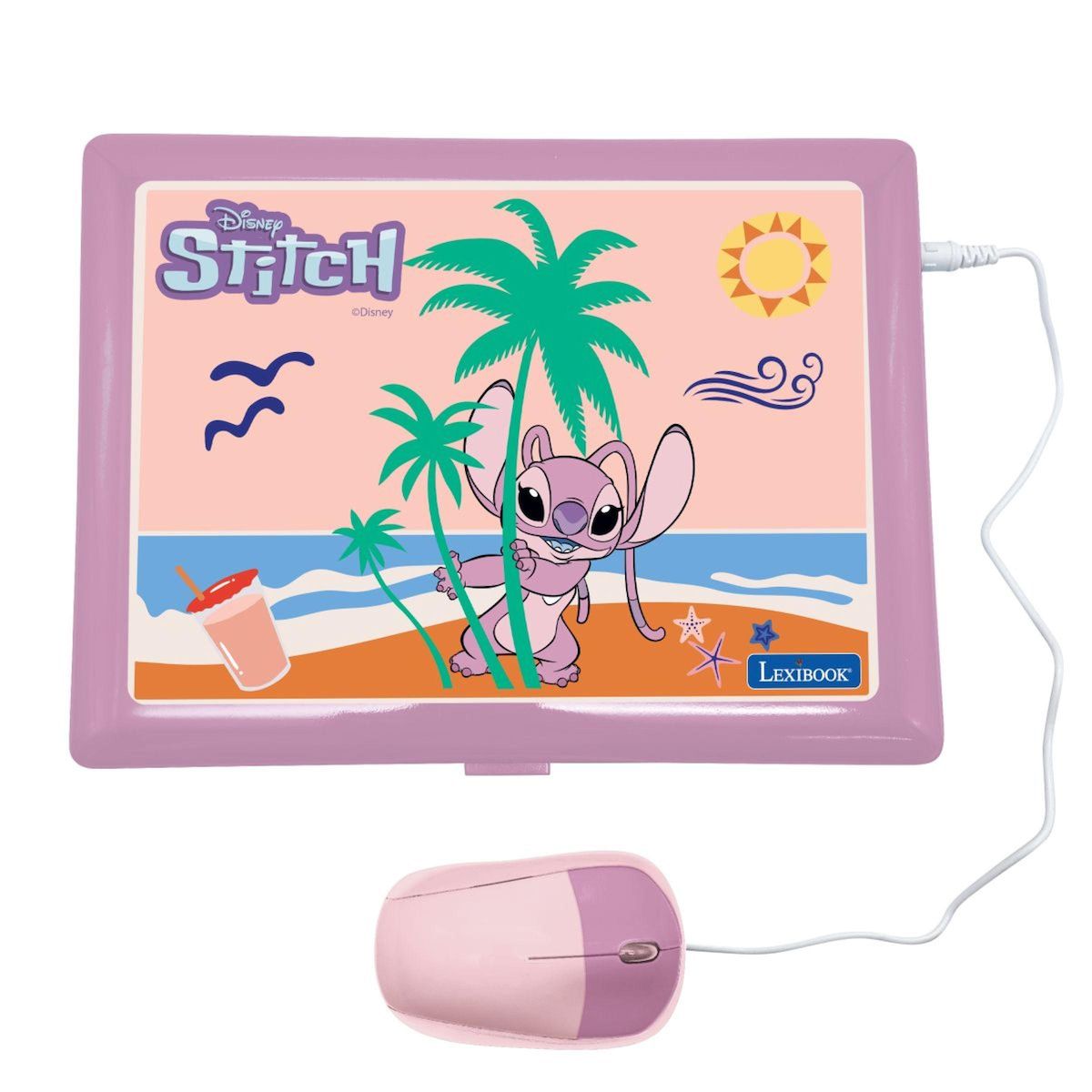 Lexibook Ordinateur portable éducatif bilingue Disney Stitch (FR/EN)