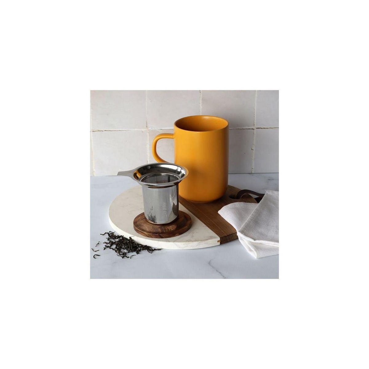 OGO LIVING Théière Tisanière Juliet jaune en grès 475 ml