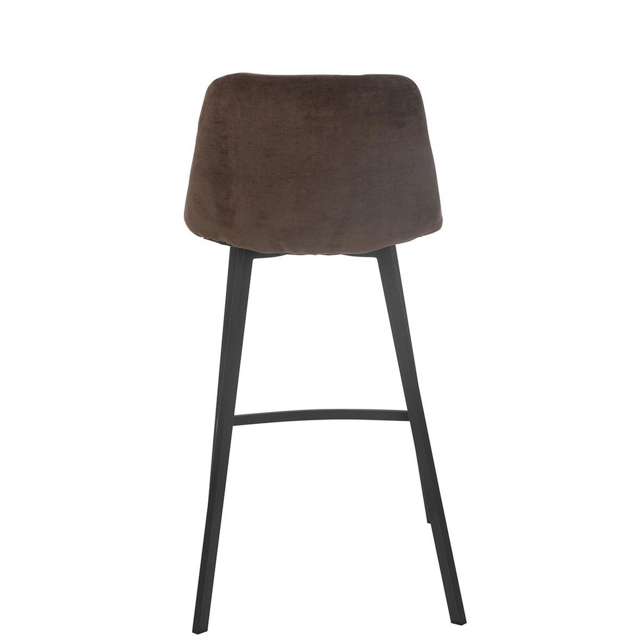 Voir la diapositive 4 : J-LINE Chaise de bar matelassée  kent  95cm marron