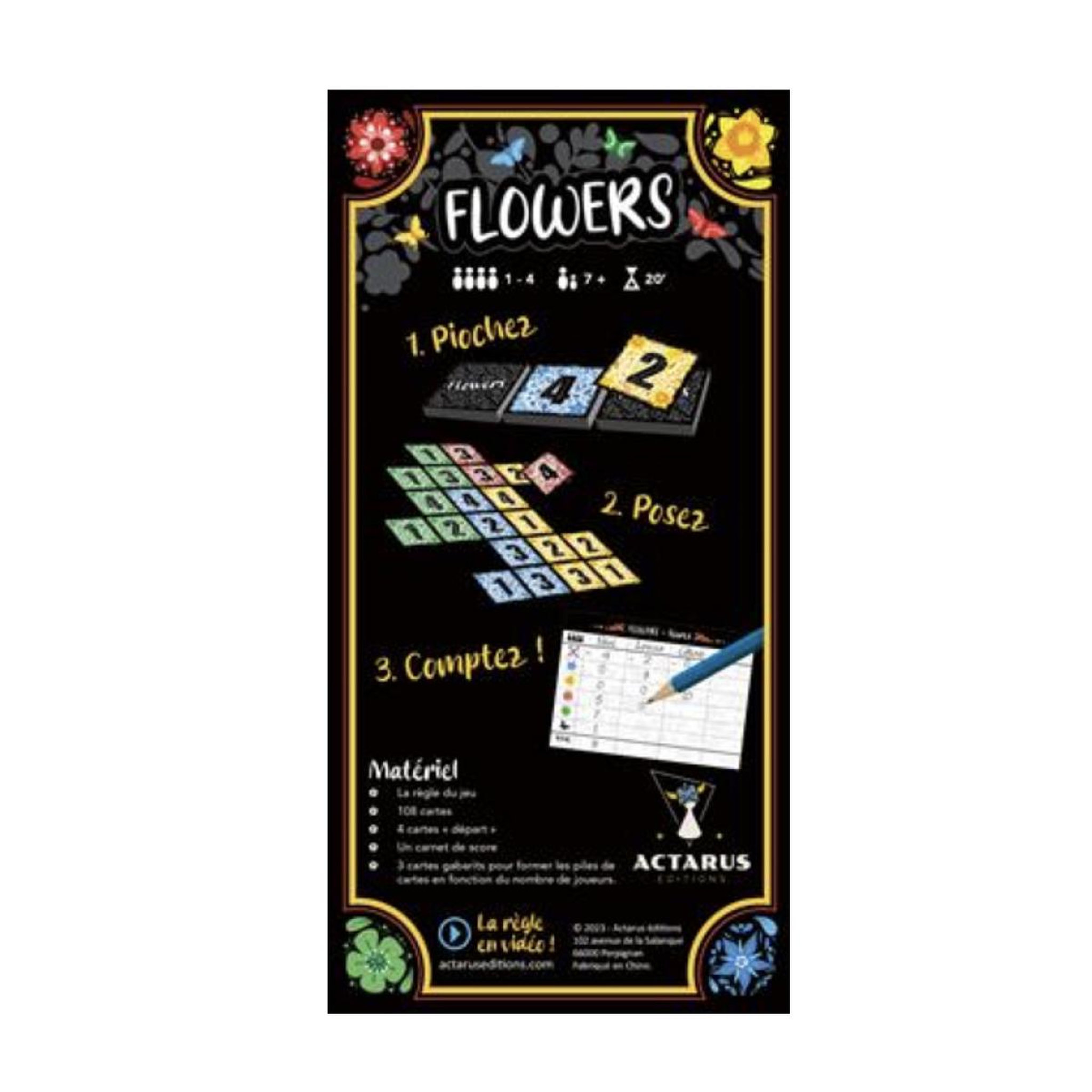 Voir la diapositive 2 : Asmodee Flowers - Jeu de societe - Actarus edition