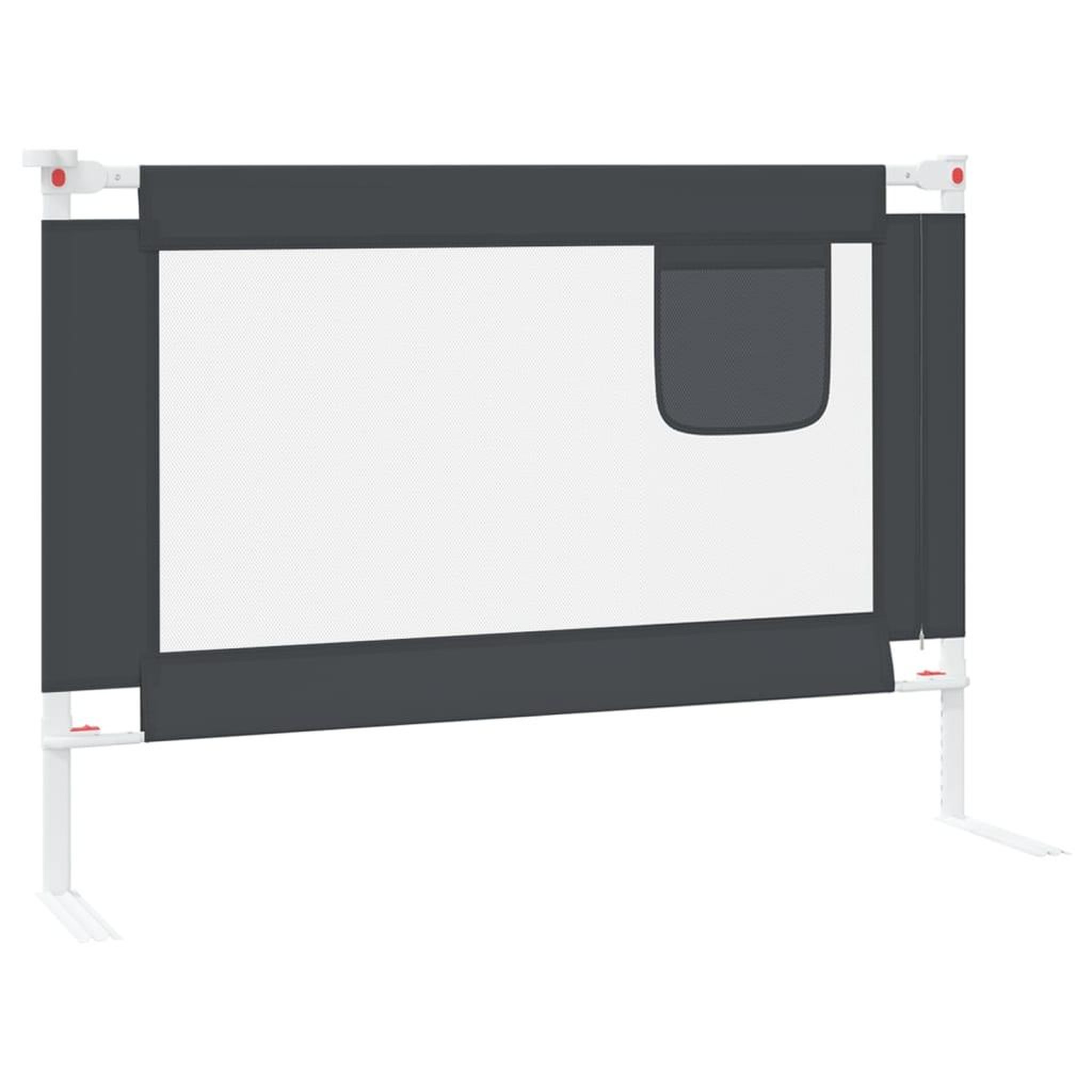 Voir la diapositive 3 : VIDAXL Barriere de securite de lit d'enfant Gris fonce 90x25 cm Tissu
