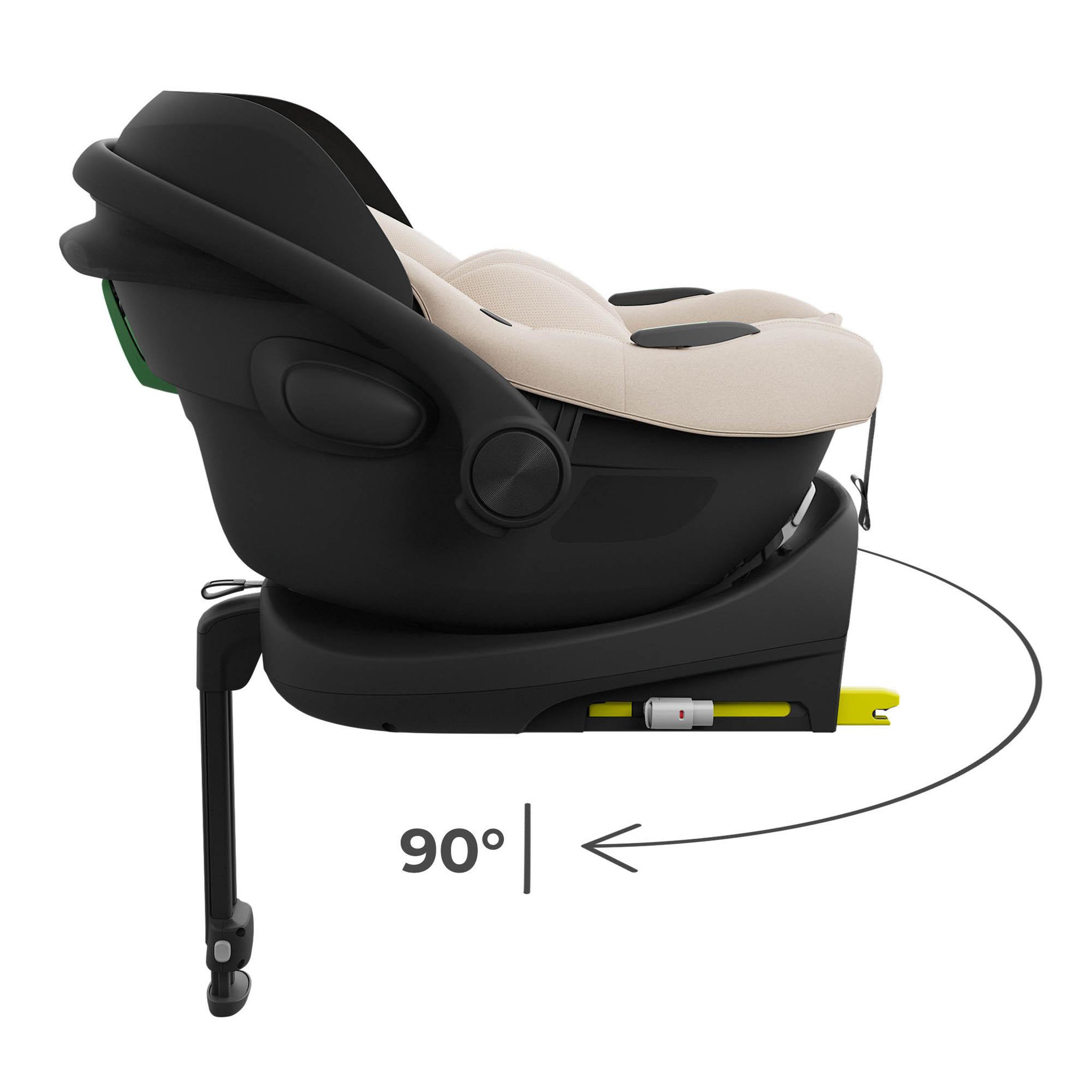 Voir la diapositive 2 : KINDERKRAFT Siège auto isofix bébé rotatif léger