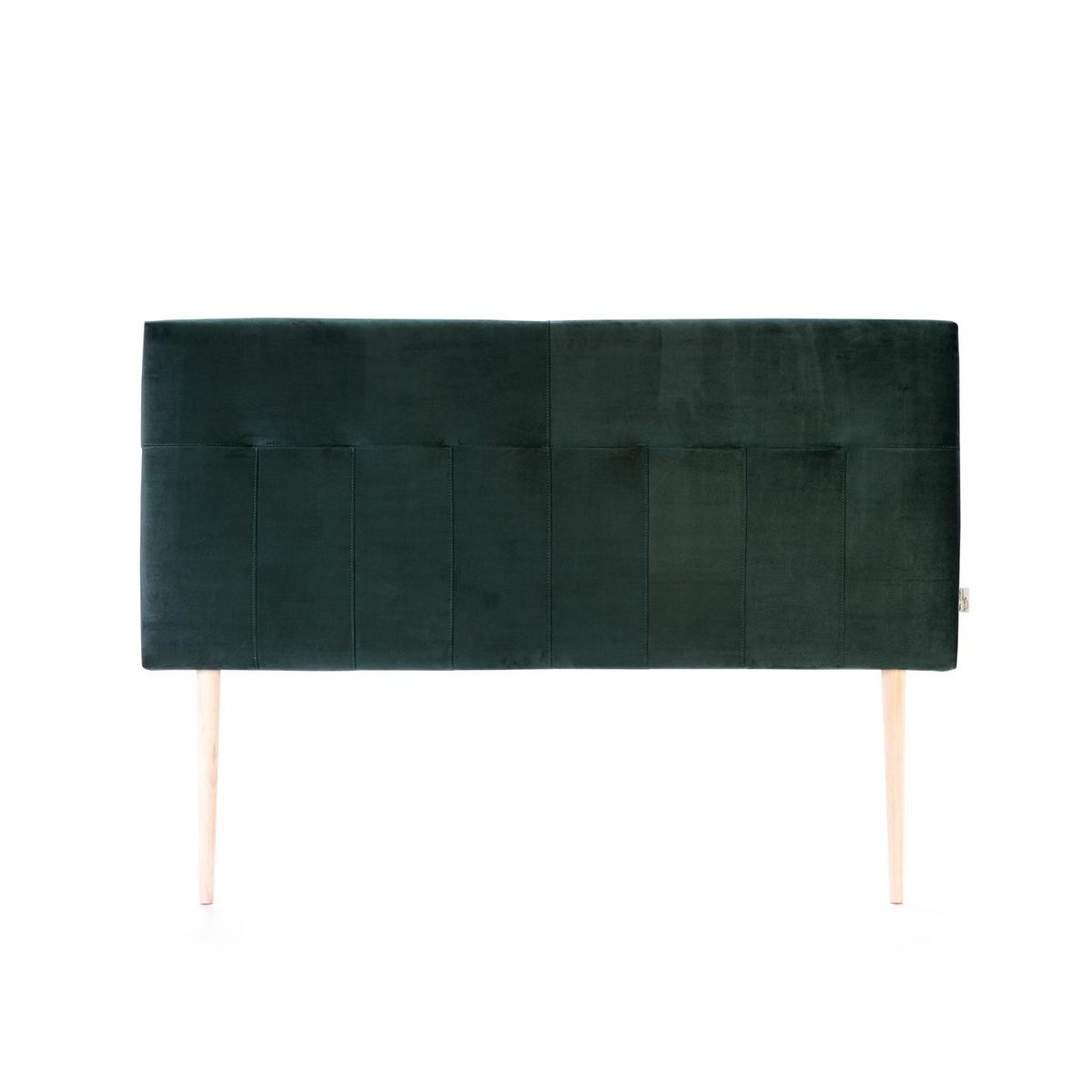MARCKONFORT Tête de lit tapissée Napoles 140x100 cm Vert, Velours, Pieds en Bois