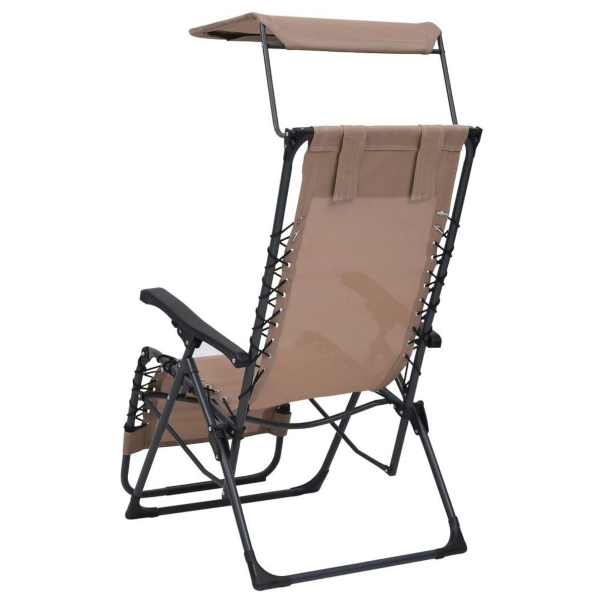 VIDAXL Chaise pliable de terrasse Textilene Taupe