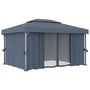 Voir la diapositive 2 : VIDAXL Tonnelle avec rideau 4x3 m Anthracite Aluminium