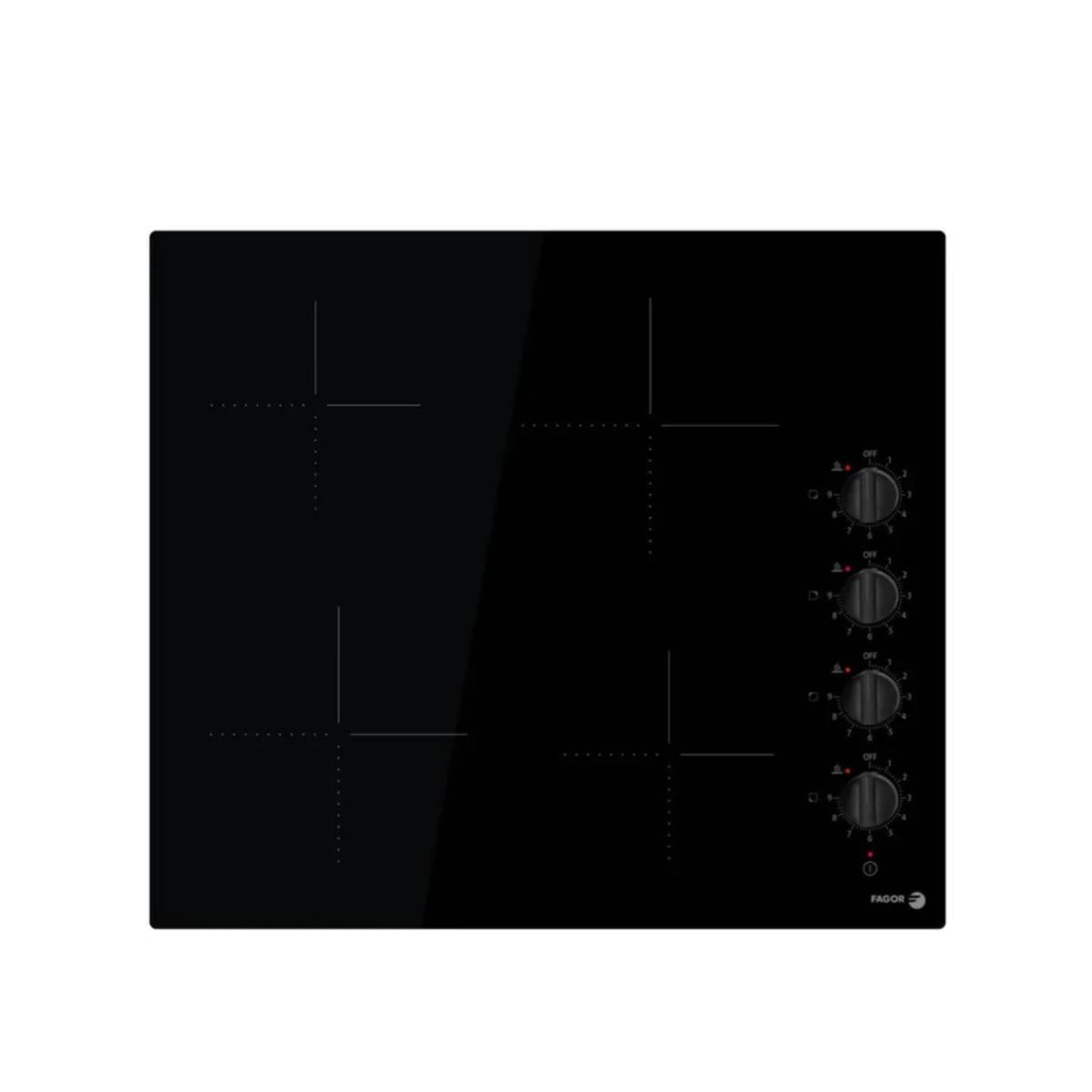 Fagor Table de cuisson vitrocéramique 59 cm 4 feux 6000w noir - FAVM3540
