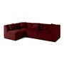 Voir la diapositive 3 : LISA DESIGN Nova - canapé modulable d'angle gauche - 5 places - avec pouf d'appoint - en velours