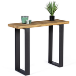 ID MARKET Console BLANCA plateau ajouré effet lattes