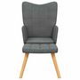 Voir la diapositive 3 : VIDAXL Chaise de relaxation avec tabouret Gris fonce Tissu