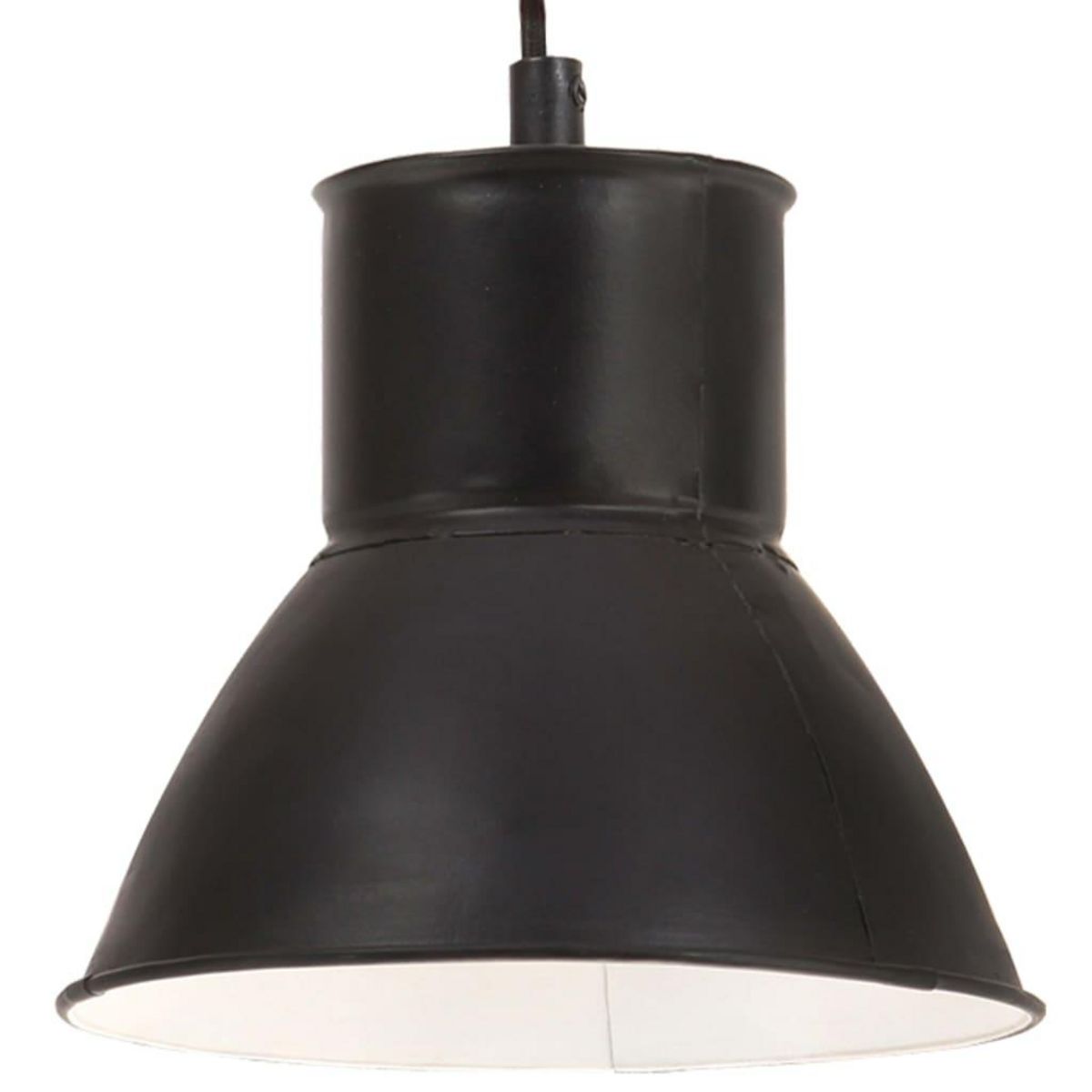 VIDAXL Lampe suspendue 25 W Noir Rond 17 cm E27