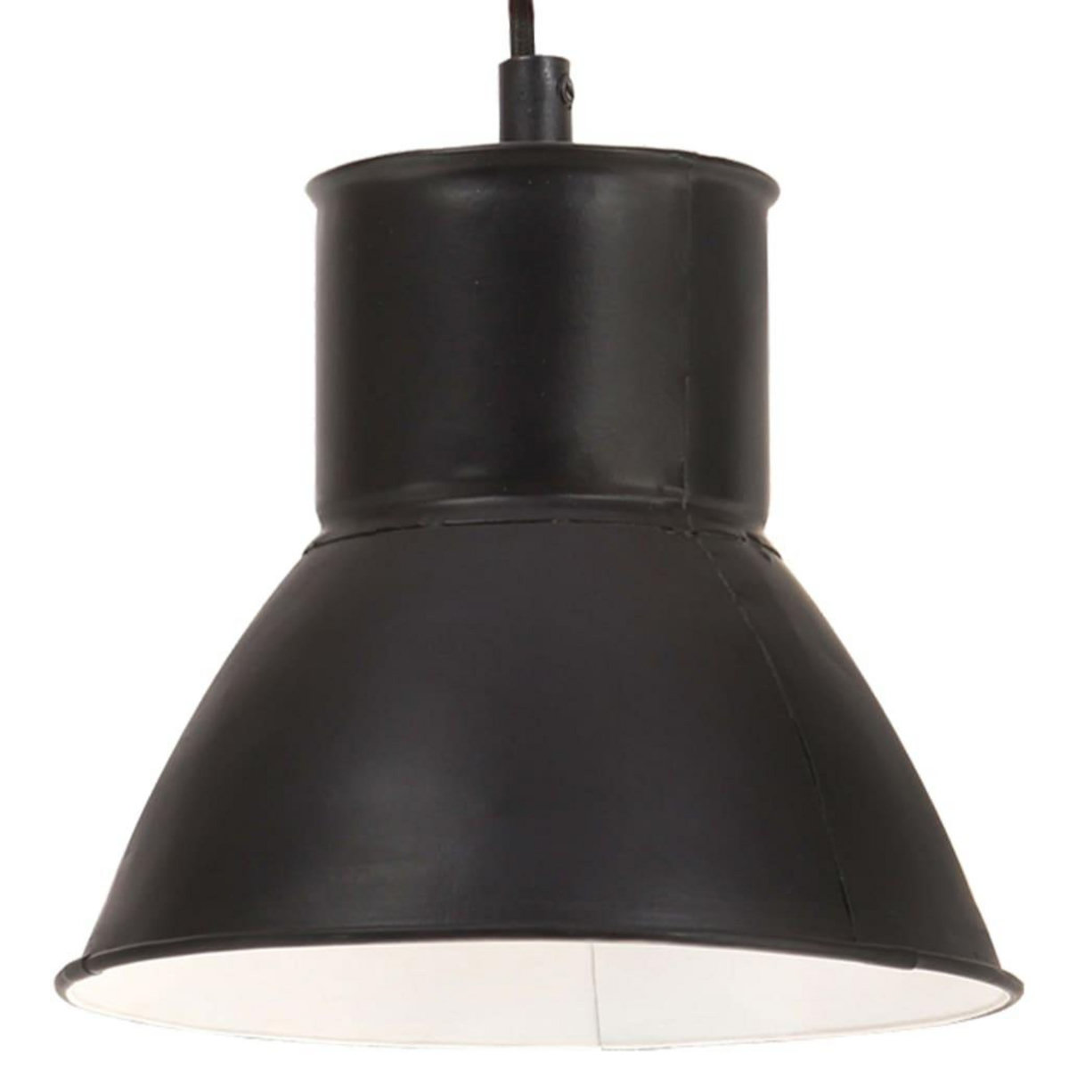 VIDAXL Lampe suspendue 25 W Noir Rond 17 cm E27