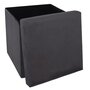 Voir la diapositive 3 : ATMOSPHERA Pouf coffre pliable velours Tess - L. 38 x H. 38 cm