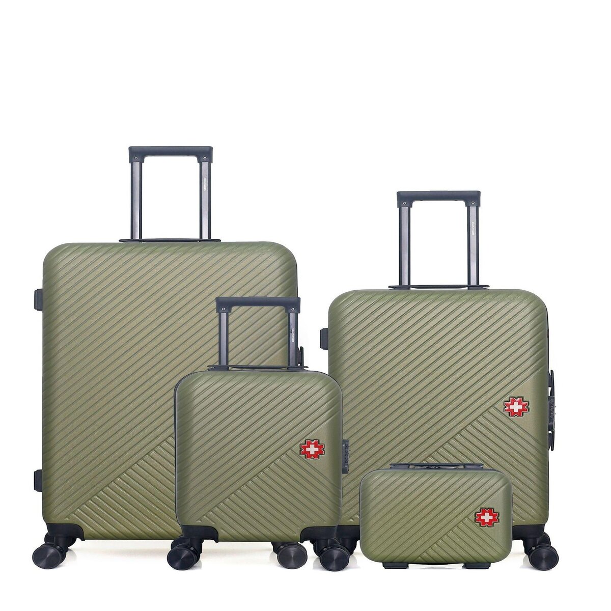 SWISS KOPPER SWISS KOPPER - LOT DE 4 - Valises grand format, weekend, cabine XXS et vanity SPIEZ