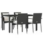 Voir la diapositive 3 : VIDAXL Ensemble a manger de jardin coussins 5pcs Noir Resine tressee