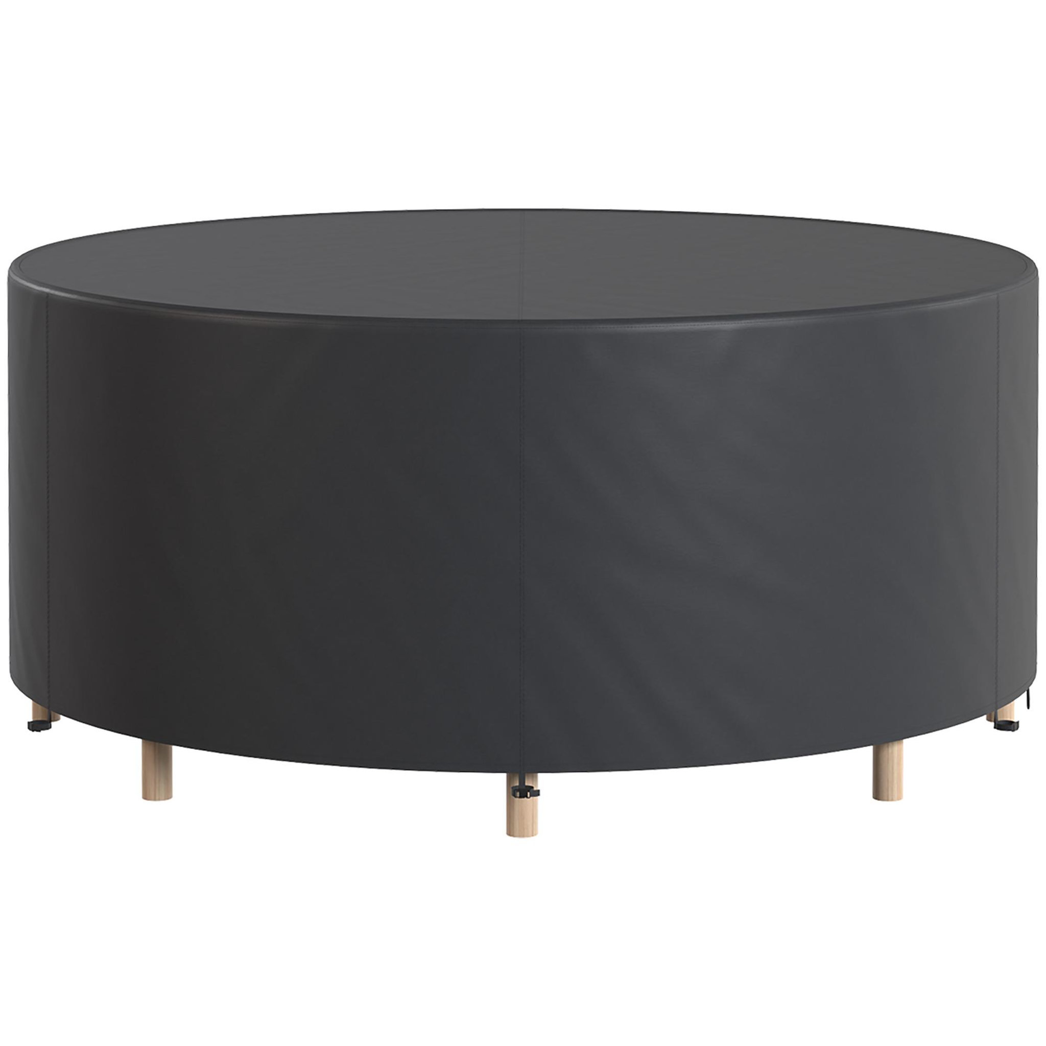 OUTSUNNY Housse meuble de jardin imperméable oxford haute densité 420d dia.200 x h.80 cm noir