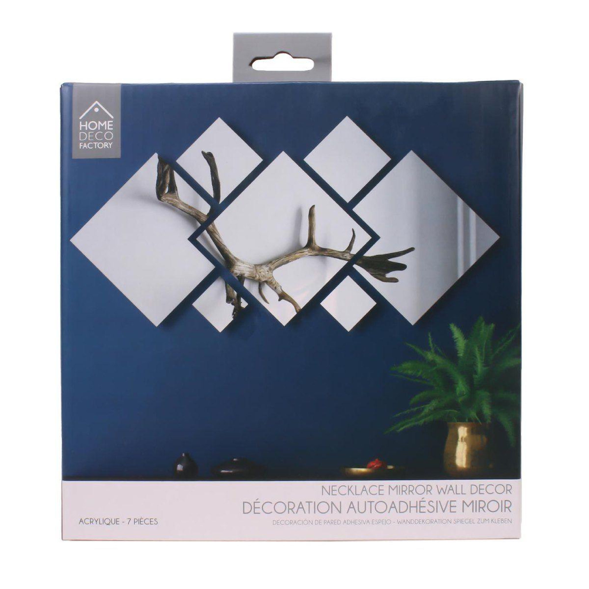 Voir la diapositive 4 : The Home Deco Factory Décoration murale autoadhésive  miroir  20cm argent