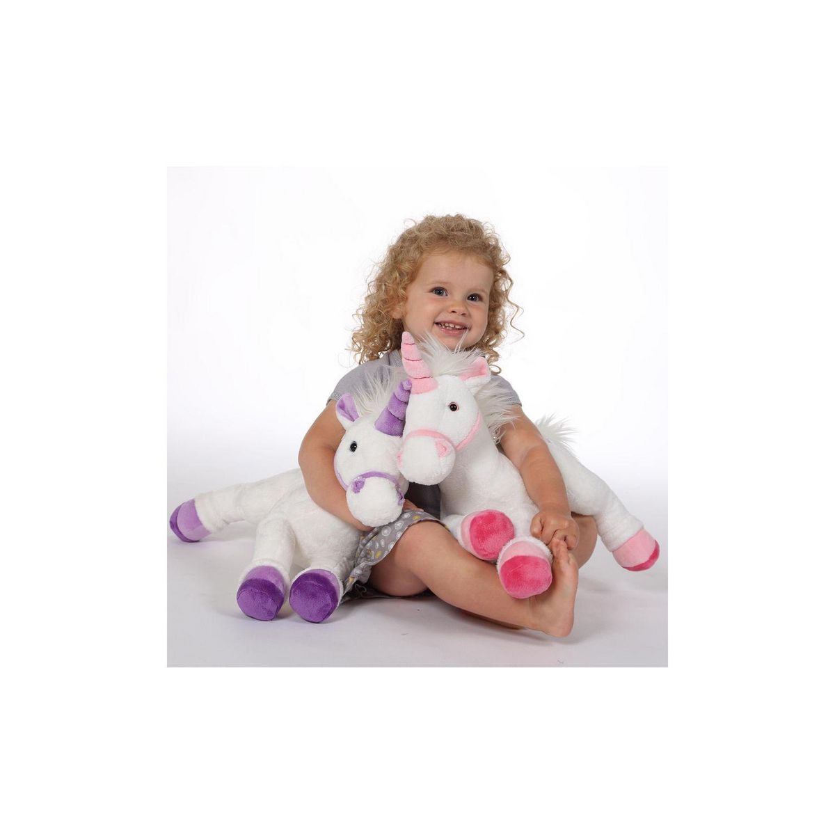 GIPSY Peluche Licorne Féerique 42 cm rose