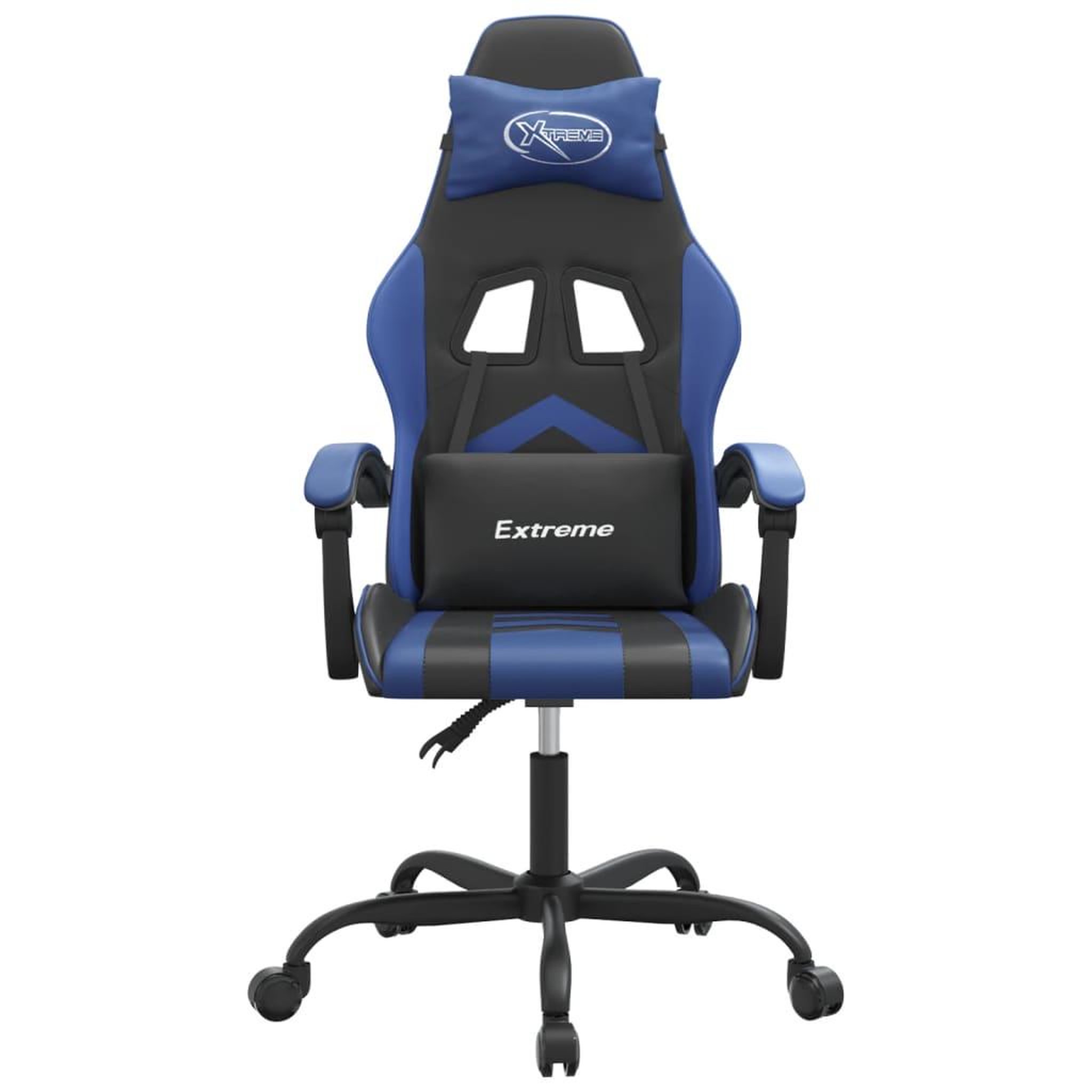 Voir la diapositive 3 : VIDAXL Chaise de jeu Noir et bleu Similicuir