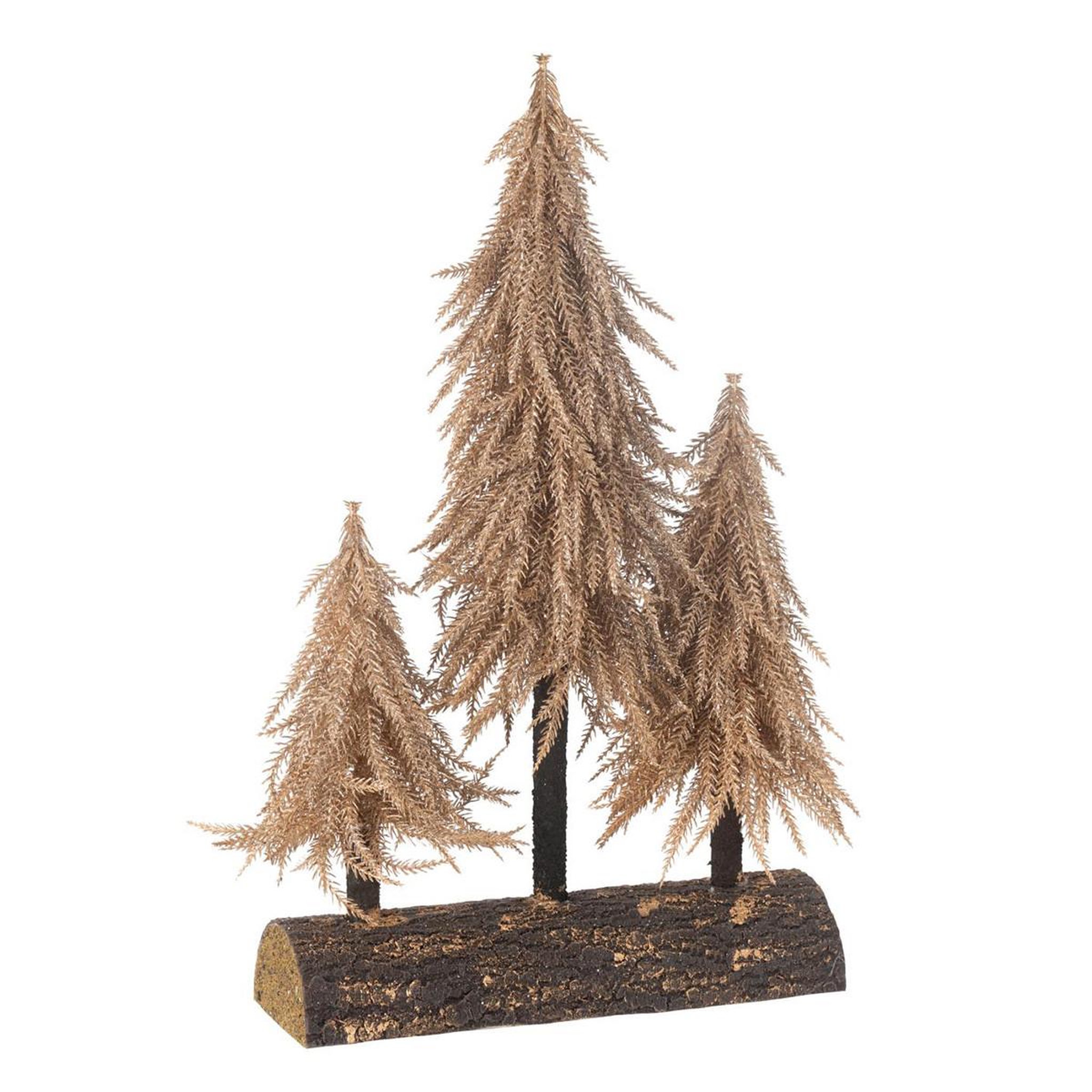 J-LINE Forêt de sapins de noël déco  jayson  50cm cuivre