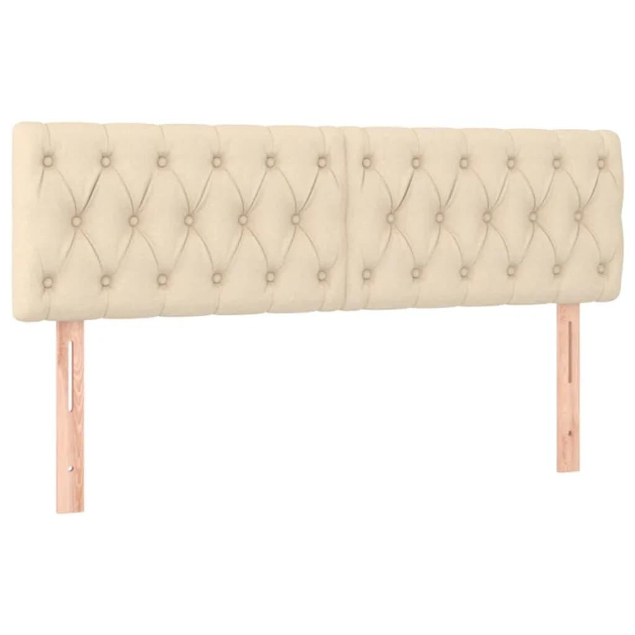 Voir la diapositive 4 : VIDAXL Tete de lit a LED Creme 144x7x78/88 cm Tissu