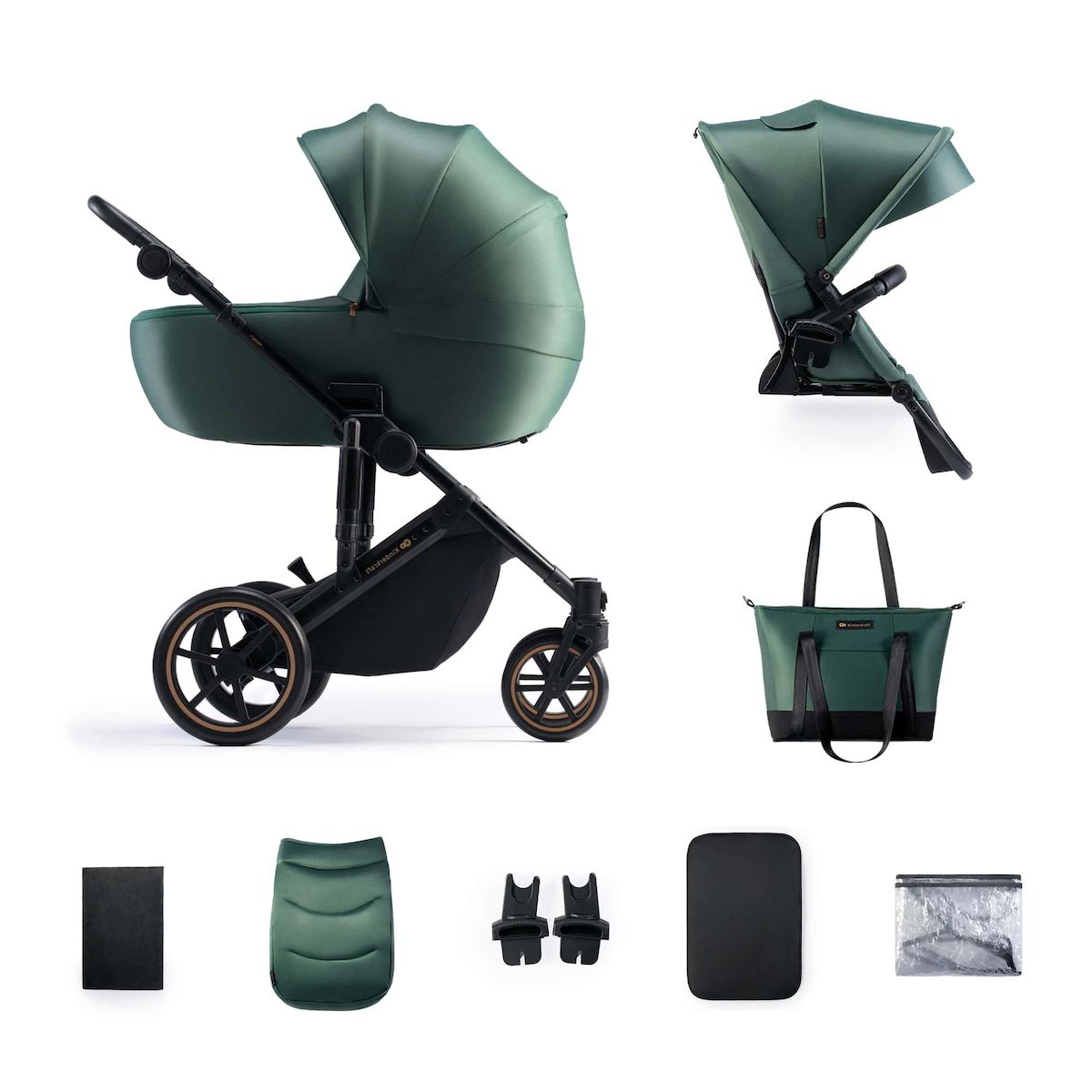 KINDERKRAFT Poussette évolutive 2 en 1 suspension améliorée pour enfants à 22 kg