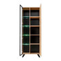 Voir la diapositive 2 : Paris Prix Vitrine Led Design  Liam  70cm Naturel & Noir