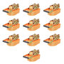 Voir la diapositive 1 : VIDAXL Sangle d'arrimage a cliquet 10 pcs 2 tonnes 8 m x 50 mm Orange