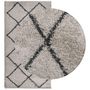 Voir la diapositive 3 : VIDAXL Tapis shaggy a poils longs moderne beige anthracite 80x150 cm