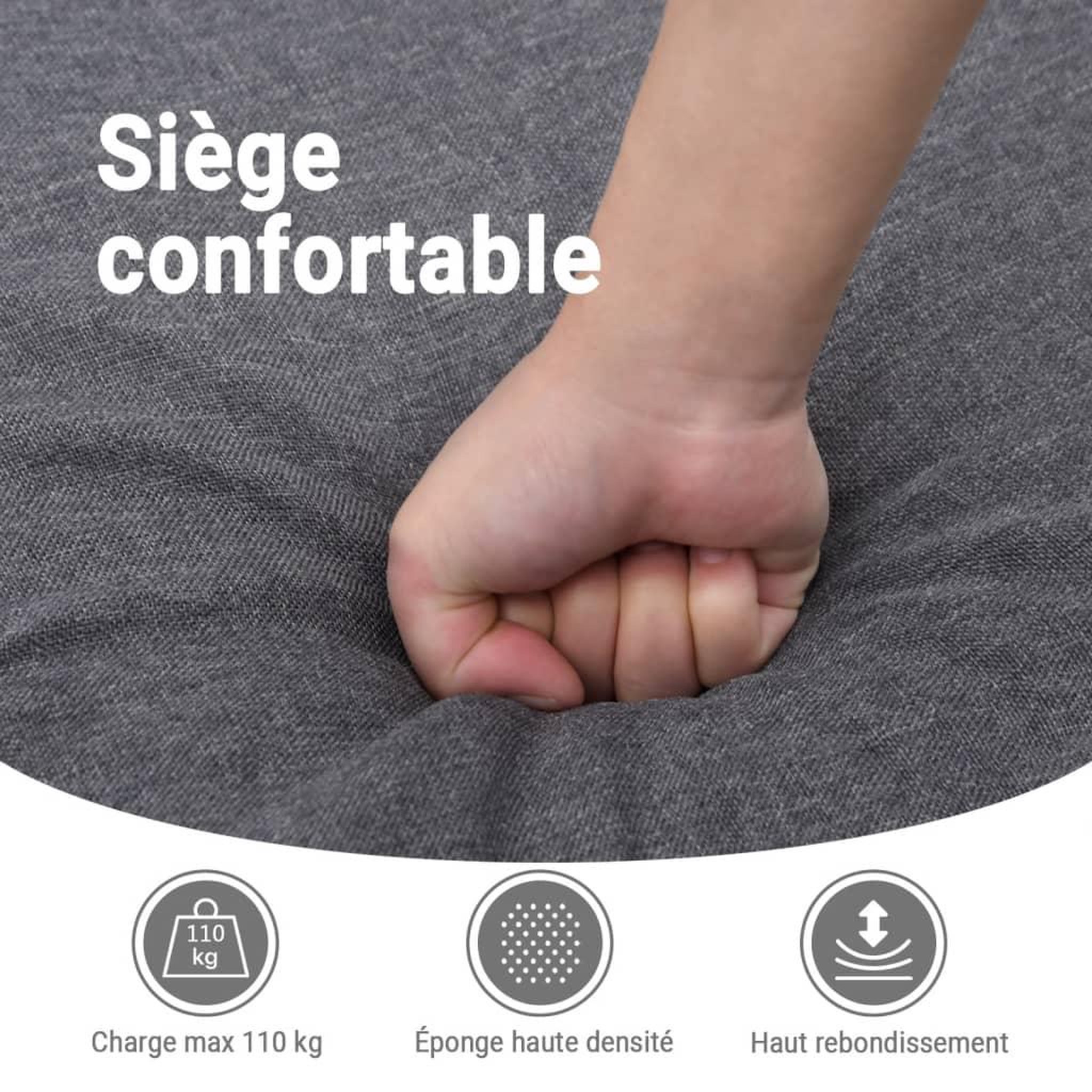 Voir la diapositive 6 : VIDAXL Fauteuil de massage inclinable electrique gris clair tissu