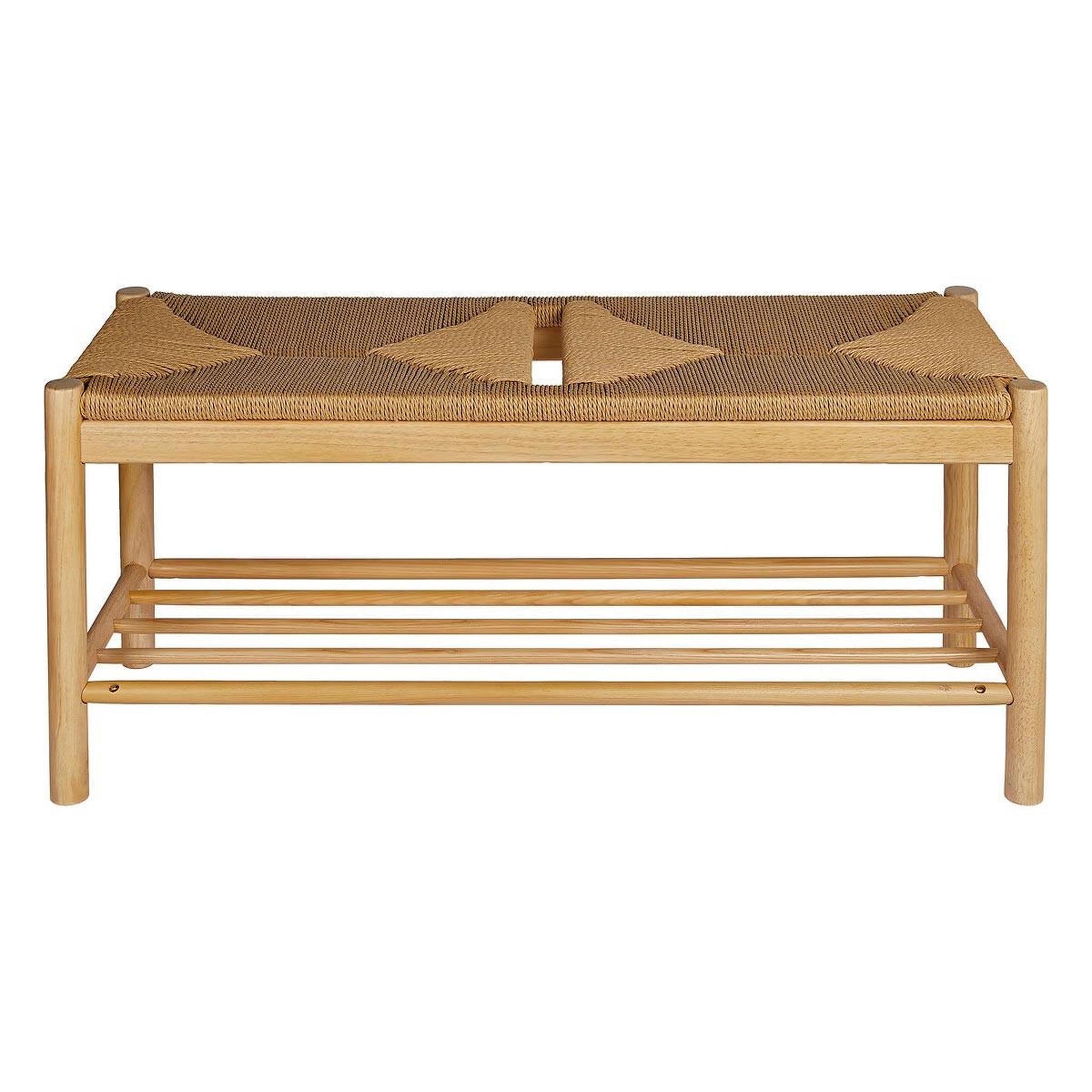 Voir la diapositive 2 : ATMOSPHERA Banc en bois massif  maesi  95cm naturel