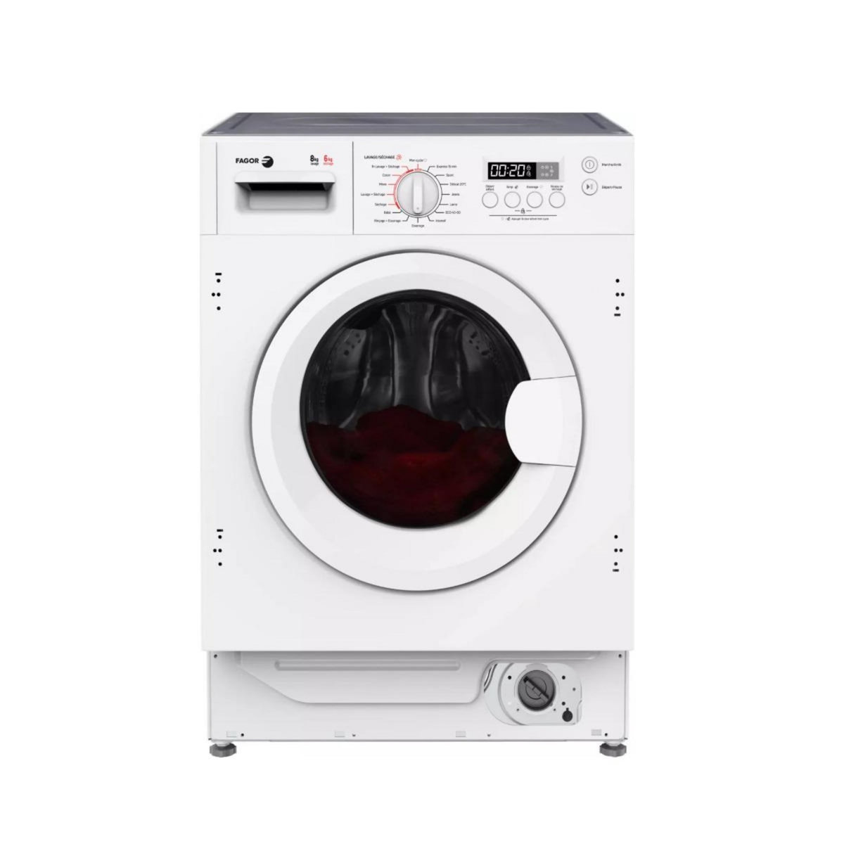 Fagor Lave-linge séchant intégrable 8/6kg 1400 tours/min - FLSI8614BW