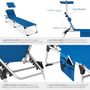 Voir la diapositive 5 : tectake Bain de soleil rembourré et pliable bleu