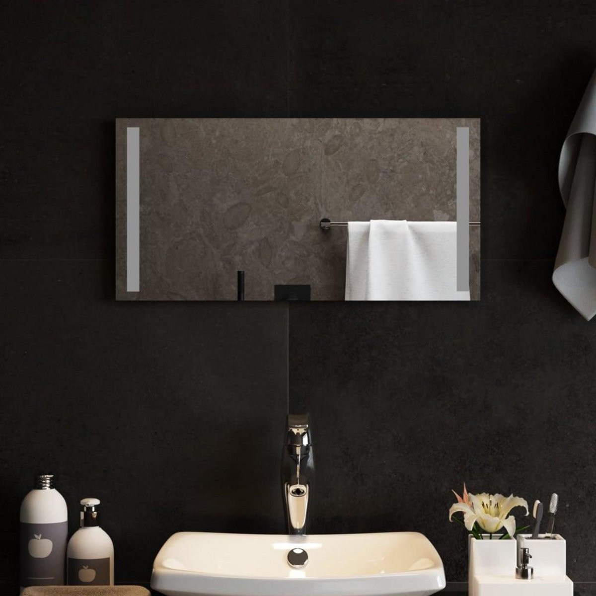 VIDAXL Miroir de salle de bain a LED 60x30 cm
