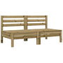 Voir la diapositive 4 : VIDAXL Canapé de jardin sans accoudoirs et coussins 2 pcs pin imprégné