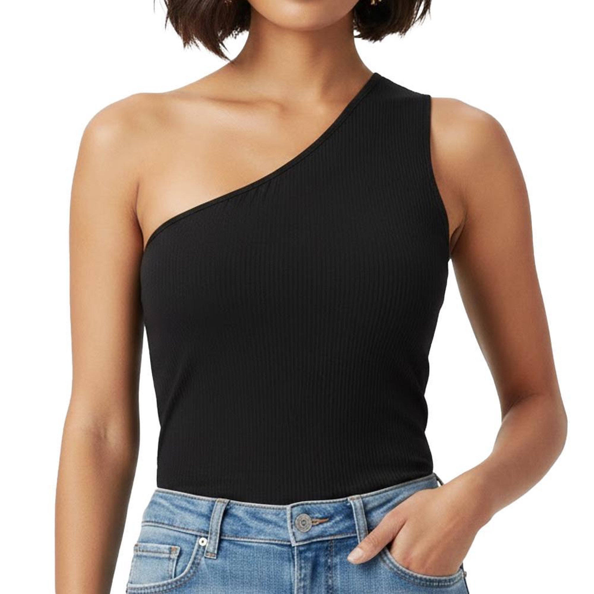 Pieces T-Shirt Noir Femme Pieces Cruka. Coloris disponibles : Noir