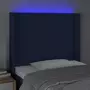 VIDAXL Tete de lit a LED Bleu 103x16x118/128 cm Tissu