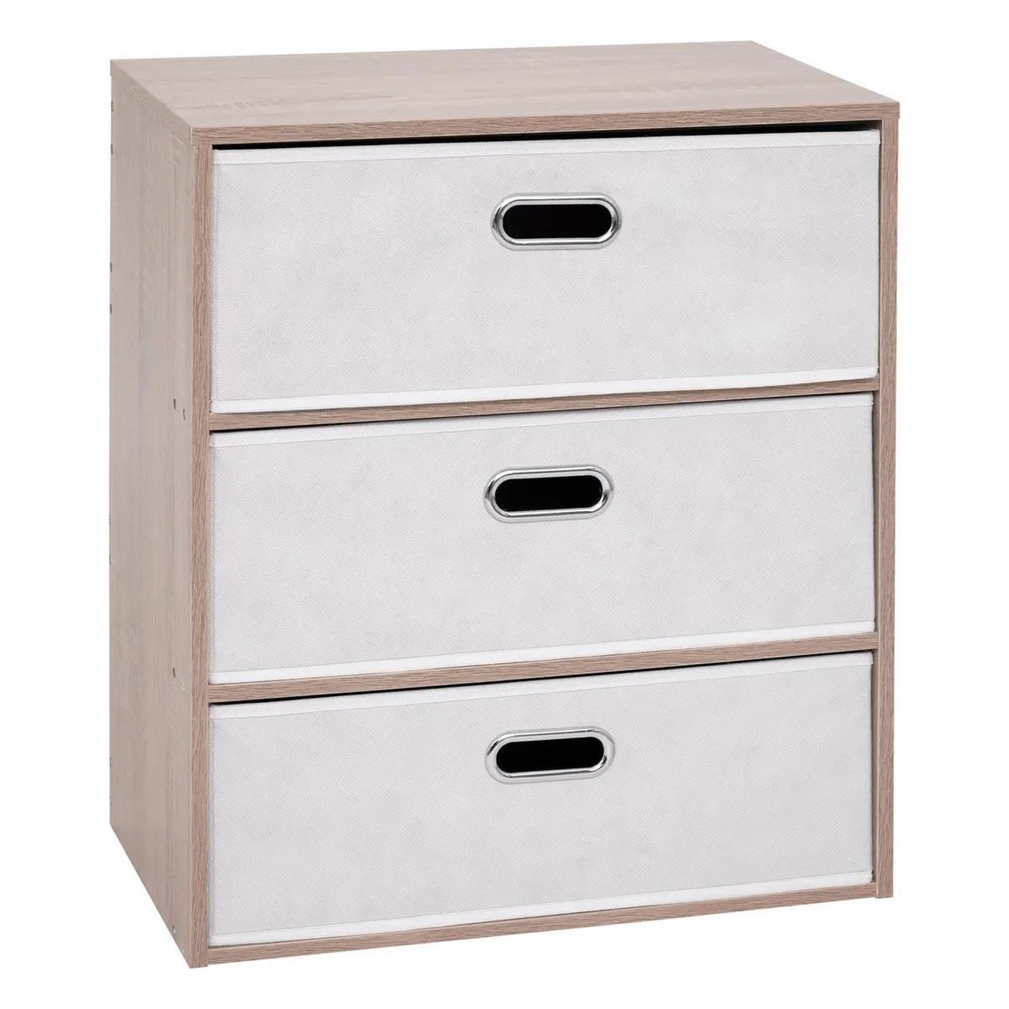 FIVE Commode 3 tiroirs paniers  dress up  50cm beige
