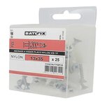 VISWOOD Cheville à Visser Nylon BATIFIX - 13x35 mm x 25 x 25