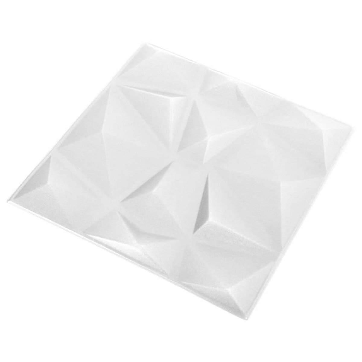 VIDAXL Panneaux muraux 3D 24 pcs 50x50 cm Blanc diamant 6 m^2